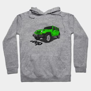 Jeep Wrangler - Green Hoodie